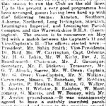 Cricket Club Article from the Leamington Courier, 18 April 1919