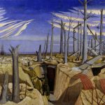 Painting entitled 'Oppy Wood 1917 Evening' by John Nash