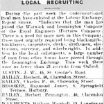 Article in Leamington Courier on 30 Apri 1915 listing the enrolment of Raymond Brooks