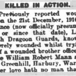 Obituary of Robert Mann Leamington Courier, 26 December 1919