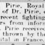 Article of the wounding of Allan Pirie, Leamington Spa Courier, 1 September 1916