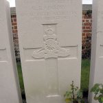 Raymond Rainbow's gravestone in Potijze Chateau Cemetery