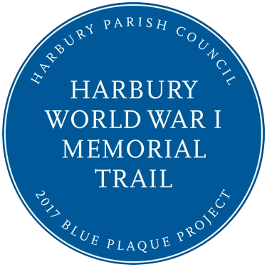 Harbury World War 1 Memorial Trail Blue Plaque