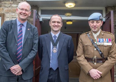 Capt Potter with Cllrs Lockley and Gibb