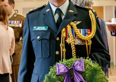 Lt Col Rushen with Canada wreath