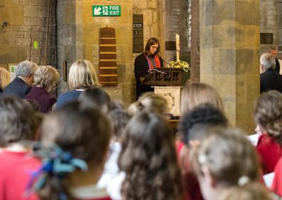 Alice Woodhouse reads the Roll of Honour