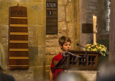 Harrison Bailey reads the Roll of Honour