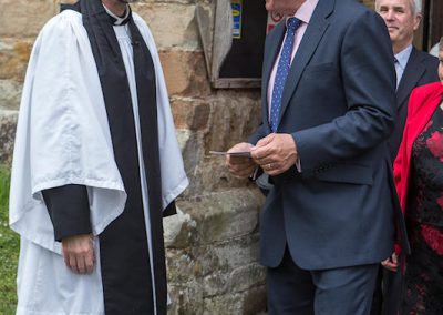 Lord Lt chats with Rev Groocock