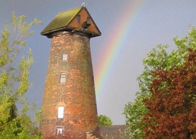 Harbury Mill with Rainbow, by Mike Abbott