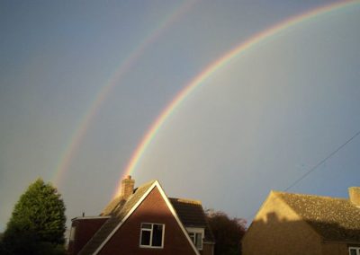 Rainbow in Binswood End, by Tim Lockley